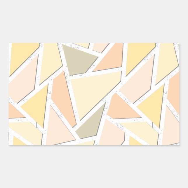 Adesivo Retangular Padrão de mosaico amarelo limão (Frente)