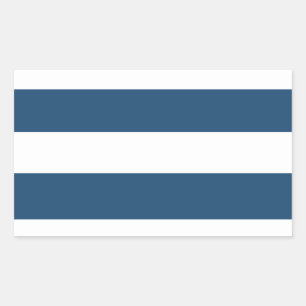 Adesivo Retangular Padrão de Stripes Brancas Azul do Marinho Moderno