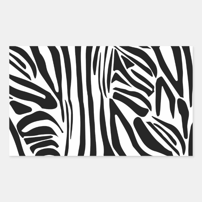 Adesivo Retangular Padrão de zebra (Frente)