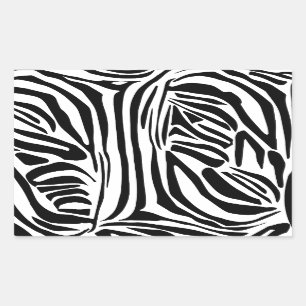 Adesivo Retangular Padrão de zebra