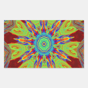 Adesivo Retangular Padrão étnico europeu da Ásia africana