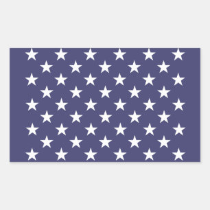Adesivo Retangular Padrão Patriótico da Bandeira Americana com Estrel