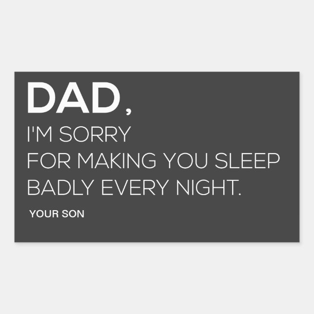 ADESIVO RETANGULAR PAI, DESCULPE-ME, VINHOS E RÓTULOS. (Frente)