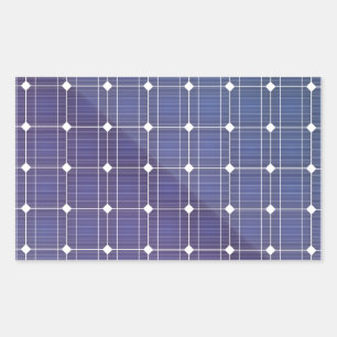 Adesivo Retangular Painel solar no branco