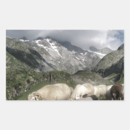 Adesivo Retangular paisagem de pirenéus