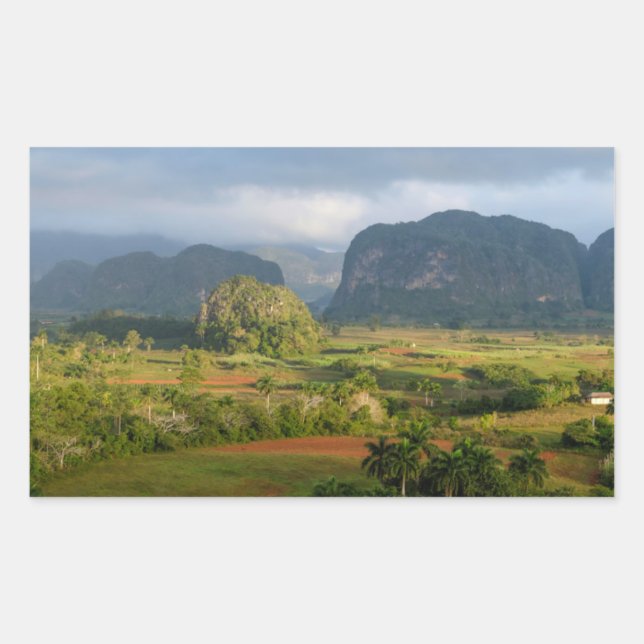 Adesivo Retangular Paisagem panorâmica do vale, Cuba (Frente)