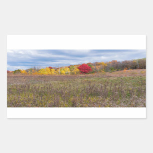 Adesivo Retangular paisagem prairie no outono em afton state park