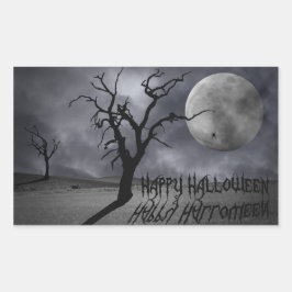 Adesivo Retangular Paisagem Spooky Halloween