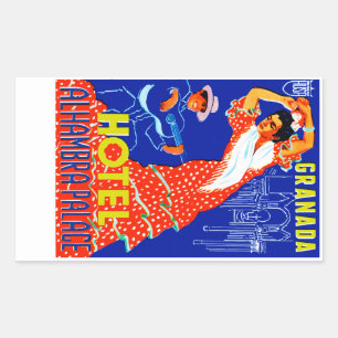 Adesivo Retangular Palácio de Granada Hotel Alhambra