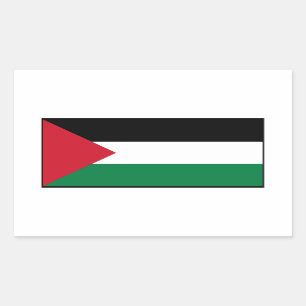 Adesivo Retangular Palestina - Bandeira Palestina