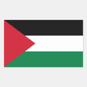 Adesivo Retangular Palestina/Bandeira Palestina