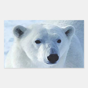 Adesivo Retangular Palitos retangreiros do Urso Polar