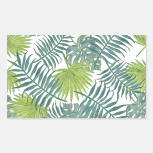Adesivo Retangular Palm Tree Fronds Pintando Havaiano