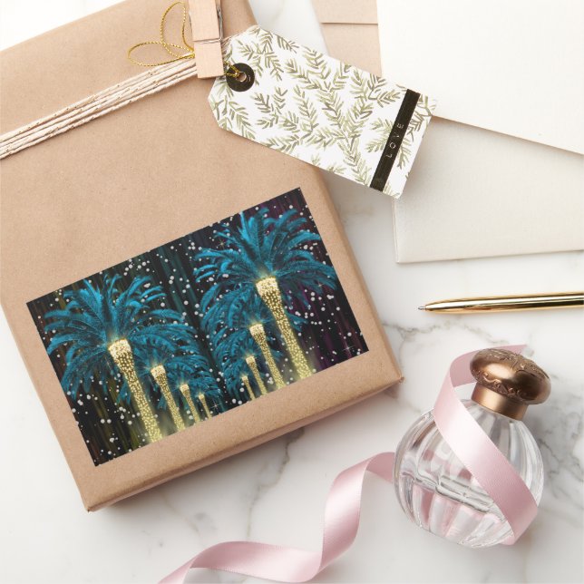 Adesivo Retangular Palma de inverno Feriados (Presentear)