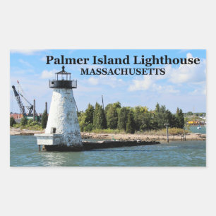 Adesivo Retangular Palmer Island Lighthouse, Massachusetts Stickers