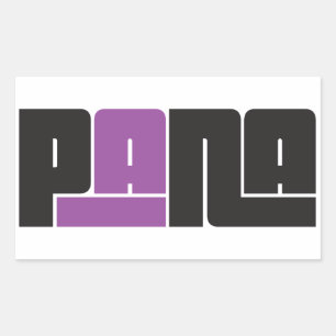 Adesivo Retangular Pana Black and Purple