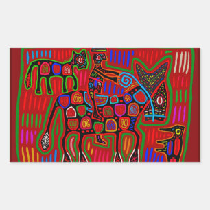 Adesivo Retangular Panamá Mola - Salve um Cavalo Passeando um Cowboy