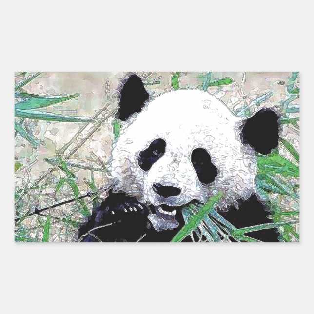 Adesivo Retangular Panda (Frente)