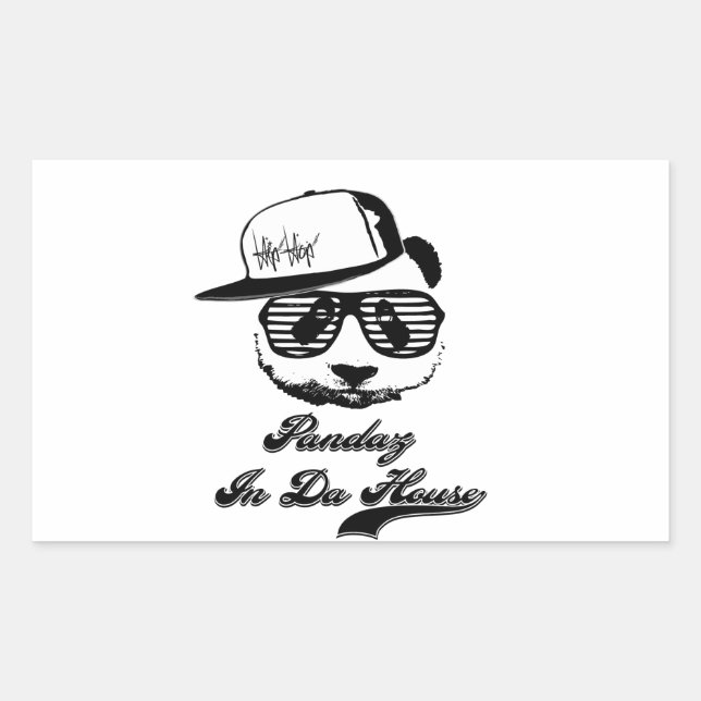Adesivo Retangular Pandaz Na Casa Da Dama. Panda do gueto (Frente)