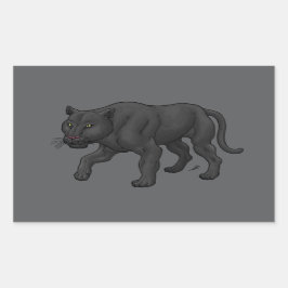 Adesivo Retangular Pantera Negra