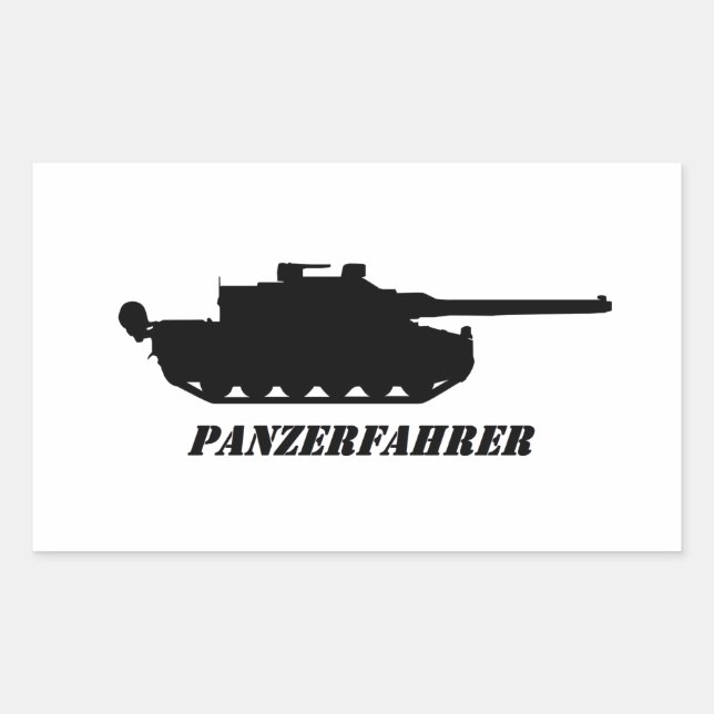 Adesivo Retangular panzerfahrer (Frente)