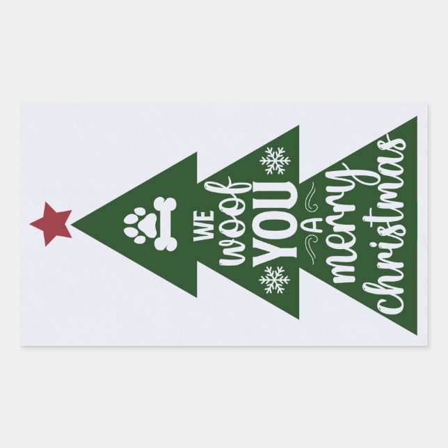 Adesivo Retangular Pão de Natal Feliz (Frente)