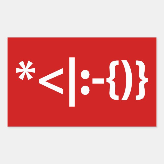 Adesivo Retangular Papai Noel com Beard Christmas Emoticon (Frente)