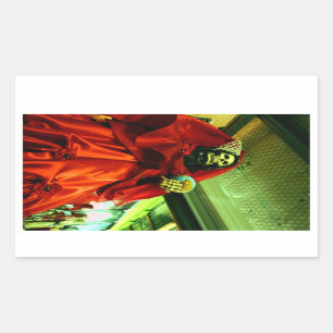 Adesivo Retangular Papai noel com Muerte Sticker