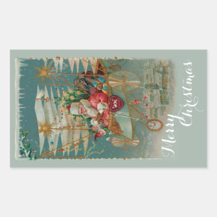 Adesivo Retangular Papais noeis E Seus Incríveis Autocolantes