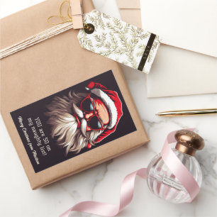 Adesivo Retangular Papais noeis Grumpy de Texto Personalizado