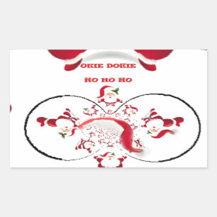 Adesivo Retangular Papais noeis Oki Dokie!