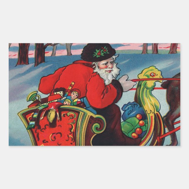 Adesivo Retangular Papais noeis vitorianos (Frente)