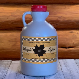 Adesivo Retangular Papel Kraft Folha de Xarope de Árvore de Búfalo Pr