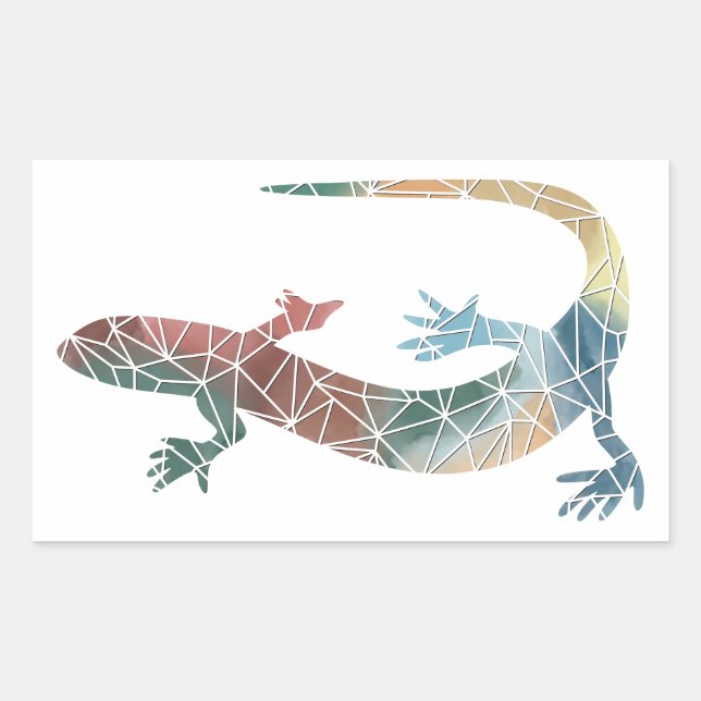 Adesivo Retangular Papel Mosaico Gecko Sticker (Frente)