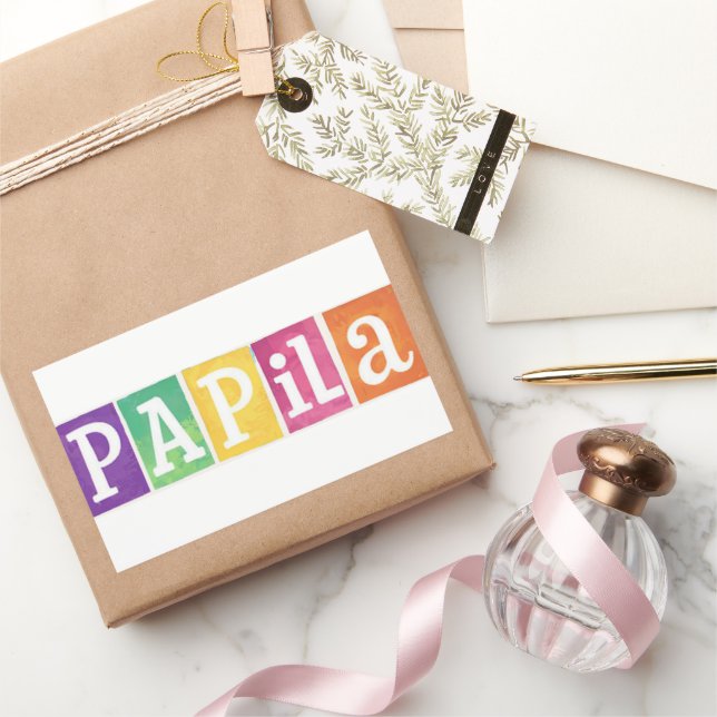 Adesivo Retangular Papila Logo Sticker (Presentear)
