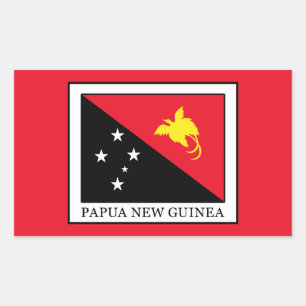 Adesivo Retangular Papua-Nova Guiné