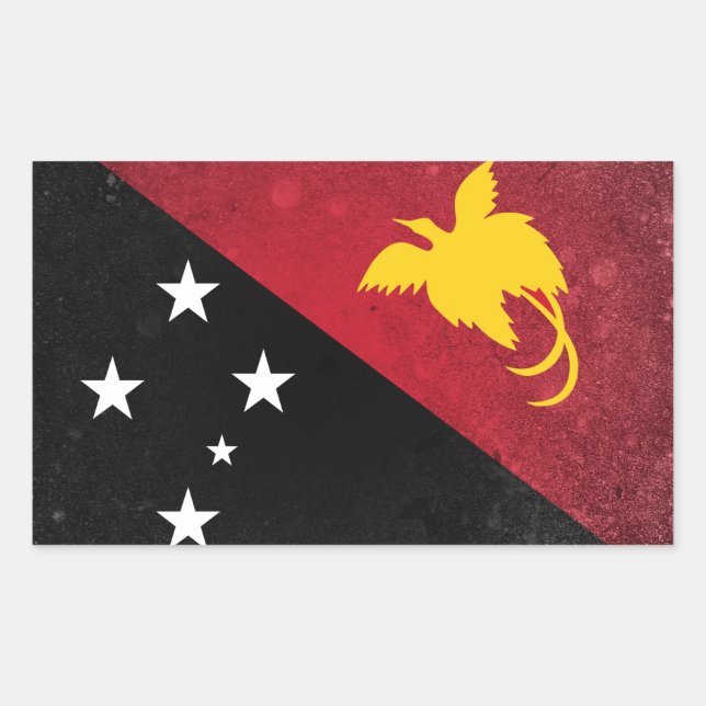 Adesivo Retangular Papua-Nova Guiné (Frente)