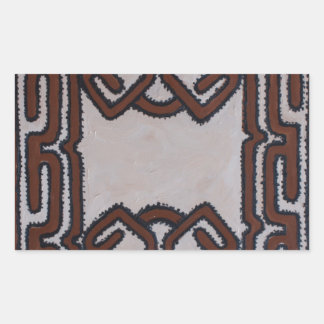 Adesivo Retangular Papua-Nova Guiné Tapa Roupa