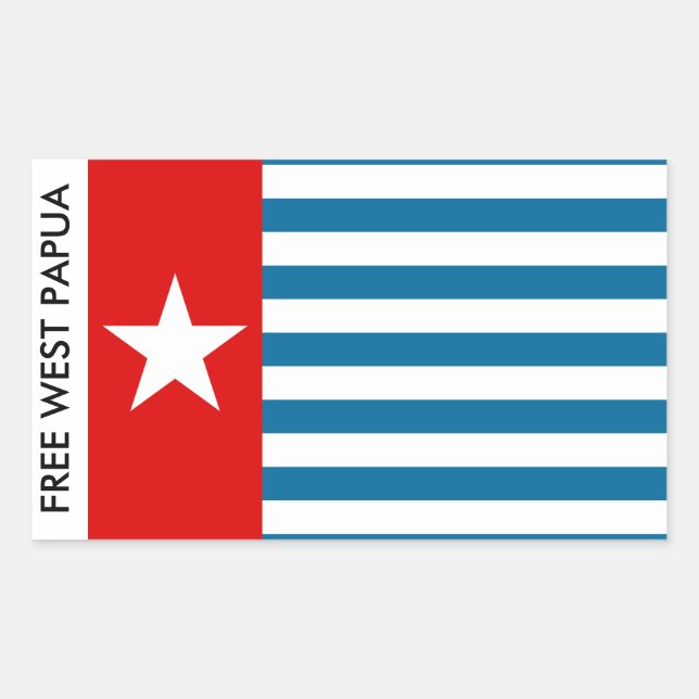 Adesivo Retangular papua ocidental (Frente)