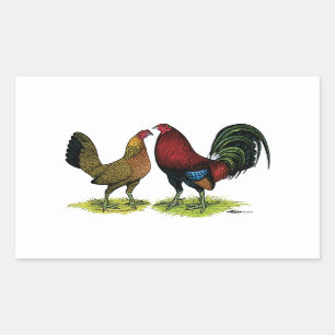 Adesivo Retangular Par de Gamefowl