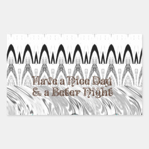 Adesivo Retangular Para a design de Ouro Branco e Negro