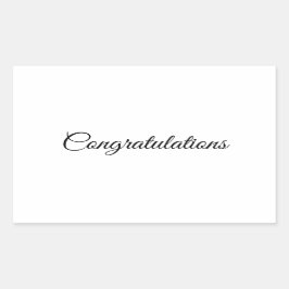 Adesivo Retangular Parabéns