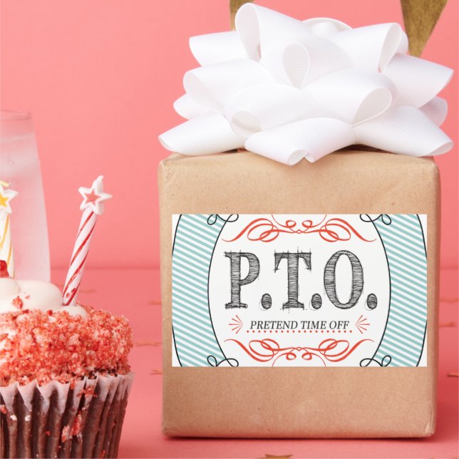 Adesivo Retangular Parabéns Engraçados Promovidos para Fingir o Tempo (Festa)