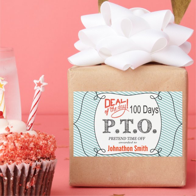 Adesivo Retangular Parabéns Engraçados Promovidos para Fingir o Tempo (Festa)