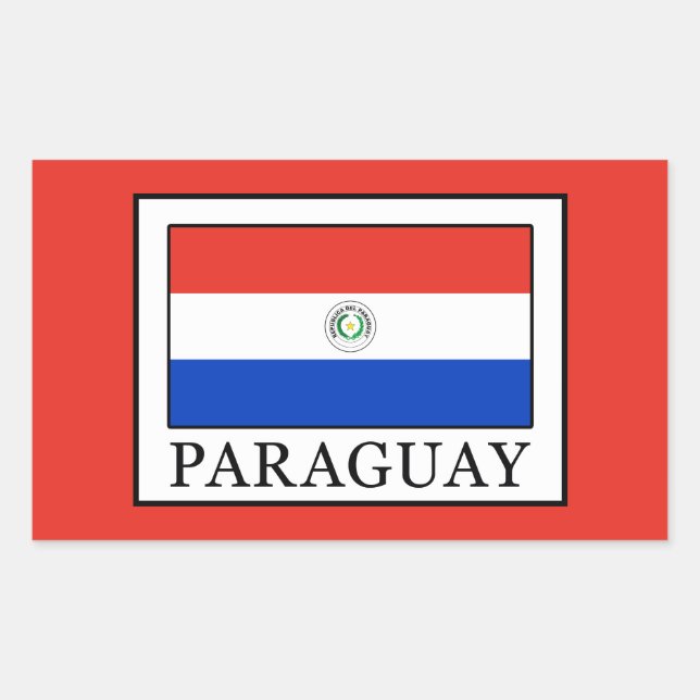 Adesivo Retangular Paraguai (Frente)