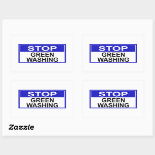 Adesivo Retangular Parar Sinal de Lavagem em Verde