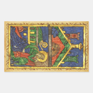 ADESIVO RETANGULAR PARCHES DE NATAL DE NATIVIDADE ANTIQUANTO