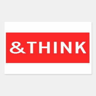 ADESIVO RETANGULAR PARE E PENSE