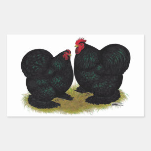 Adesivo Retangular Pares pequenos pretos de Cochins