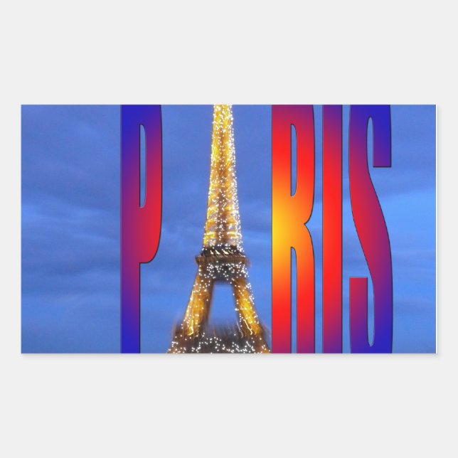 Adesivo Retangular Paris França (Frente)